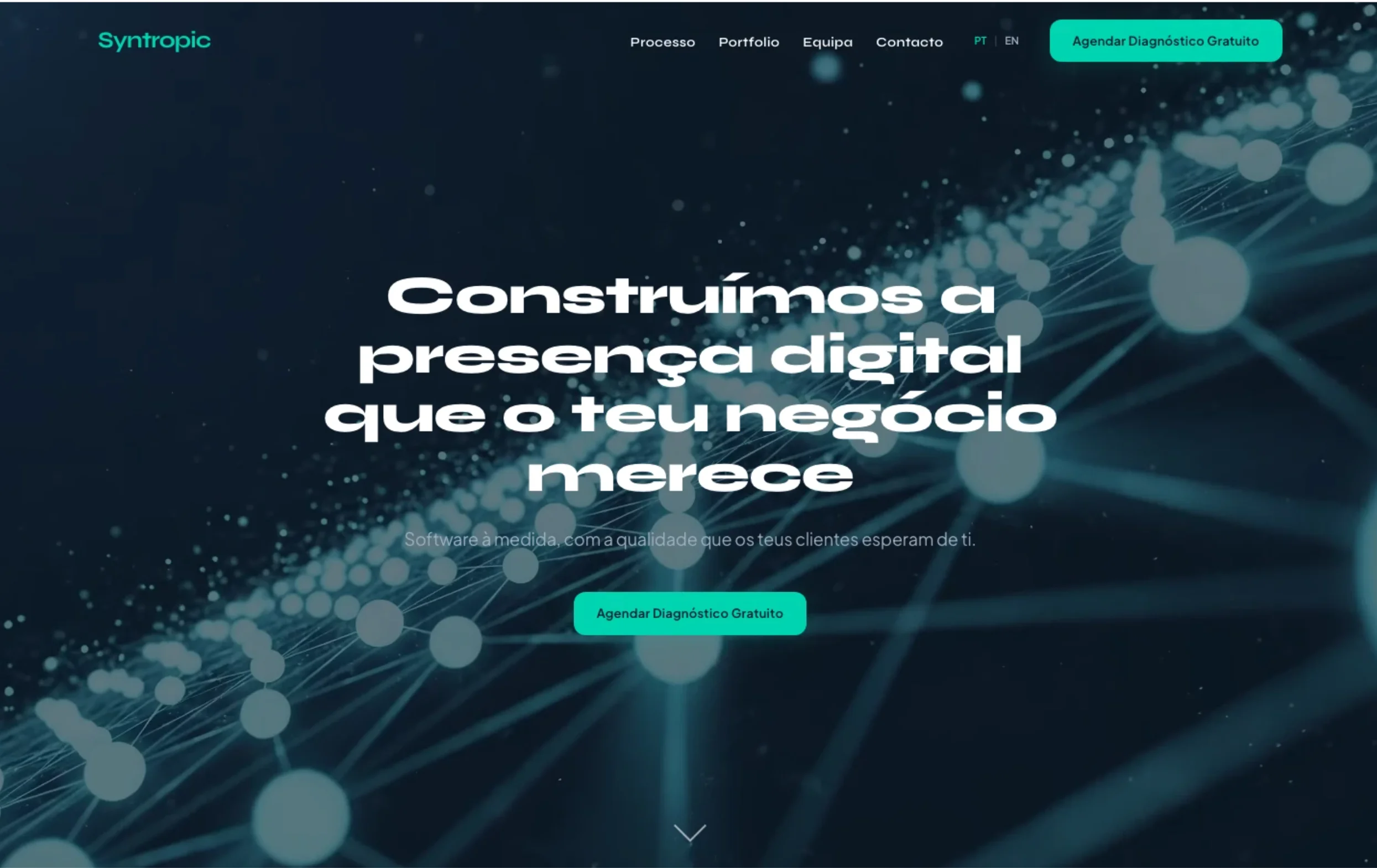 Syntropic Website — antes